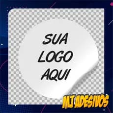 400 Etiquetas Adesivas 5x5 Personalizados Vinil Prova d'agua