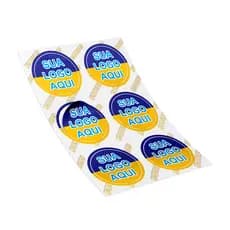 500 Etiquetas Adesivas 5x5 Personalizados Vinil Prova d'agua