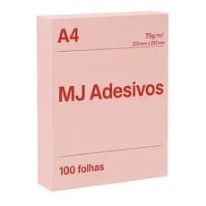 100 folhas Papel sulfite Rosa A4 75g 210mmx297mm Chamequinho