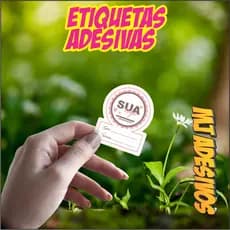 Adesivos 4x3cm - Vinil à prova d'água etiquetas personalizadas