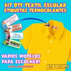 Etiquetas Termocolante 5x2cm Uniforme Escolar - 20 Unidades