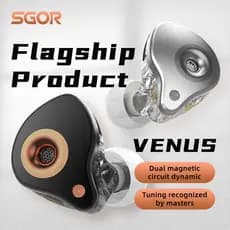 SGOR VENUS Fones De Ouvido Dinâmicos HIFI Super Baixo Intra-Auricular Música Esporte Cancelamento De Ruído Do Para