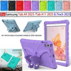 Para Samsung Tab A11 8.7 Polegada SM-X133 X135 2025 A9 X110 X115 2023 Caso À Prova De Choque Kidsbutterfly Titular Eva L
