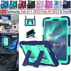 Para Samsung Tab A11 8.7 Polegadas SM-X133 X135 2025 A9 X110 X115 2023 Alça Portátil Suporte Caso Crianças Seguro Resist
