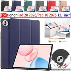 Para Huawei Honor Pad 20 2026 12.1 Polegadas 10 2025 Tablet Tri-fold Capa De Couro PU Rígido PC Ajustável Dobrável Supor