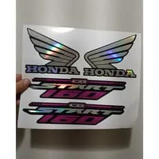 Adesivo Start 160 Holografico E Rosa - e branco