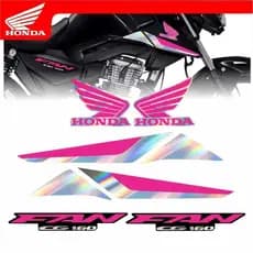 Kit Adesivos Faixas Holográfico Nova Fan 160 Modelo 2025 Estilo Titan