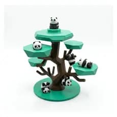 Jogo De Equilíbrio Panda Tumble Tabuleiro 3D + 12 Mini Pandas