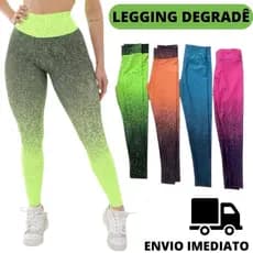 Calca Legging Degrade Calça de Academia Com Cintura Alta Calça Feminina Leg Degrade Calça Legging Duas cores