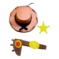 Combo Chapéu e Cinto Woody e Jessie Toy Story Para Festas a Fantasia