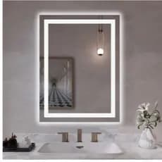 ESPELHO QUADRADO JATEADO 60X60 LED FRIO E LED QUENTE