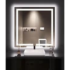 Espelho Jateado Quadrado com LED Touch  60x60