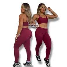 CONJUNTO ACADEMIA Top e Calça Cintura Alta FITNESS SUPLEX PREMIUM