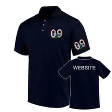 Camiseta Polo Bordada Personalizada 2 Logos E Site Costas