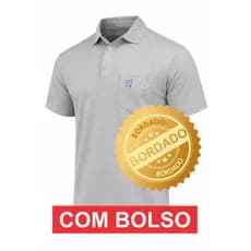 Polo com Bolso bordado modelo luxo personalizado com sua logomarca, empresa uniforme trabalho profissional