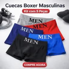 Kit com 5 ou 10 Cuecas Boxers Masculina Leve e Confortável Linha Premium - Imperdível