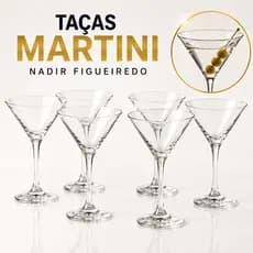 Jogo De Taças Martini Vidro 250ml Nadir Original Drink Coquetel Envio Imediato