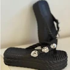 chinelo nuven trança sandália feminina plataforma chinelo feminino