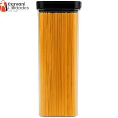 Pote Hermético 2000 ml com Tampa – Ideal para Massas, Espaguete, Grãos e Cereais