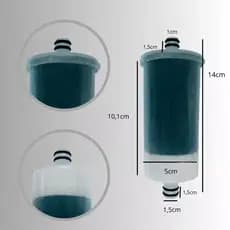 Refil Universal Para Filtros Torneira Gourmet Vela Carvão Ativado Pró-Saúde Universal
