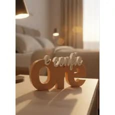 Letreiro Decorativo Ore e Confie | Placa Decorativa | Item Decoração | Decoração Sala, Quarto e Escritório
