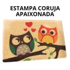 Tapete de Entrada Capacho Estampados de Porta Bem Vindo Antiderrapante 38x58 Desenhos Fácil Limpeza