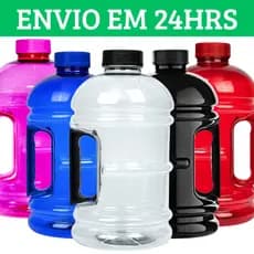 2x Garrafa de água Galão 1.8L Com Alça Academia Cross Fit Funcional esporte ao ar livre Treino