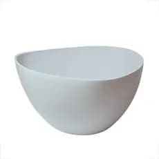 Kit 10 unidades Tigela Cumbuca Bowl Petisco Multiuso Pote Plástico Branco Triangular  - 300ml