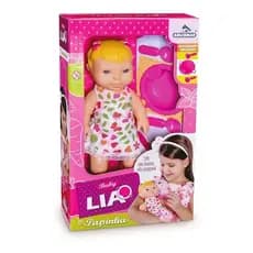 Baby Lia Brinquedo Boneca Bebe Comidinha Colherzinha - Adjomar