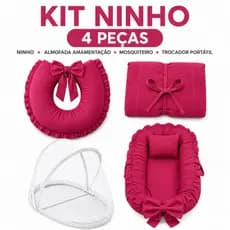 Ninho Redutor de Berço com Mosquiteiro + Almofada de Amamentação e Trocador Portátil