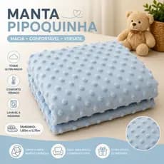 Manta Infantil Pipoquinha 100x75 cm Cobertor Bebê Macio