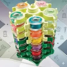 TORRE PORTA BOBINA DE COSTURA CLIPES ARMAZENAMENTO SUPORTE PARA 30 BOBINAS