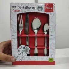 Kit De Talheres Inox 24 Pçs Colher Garfo Faca Jogo Cozinha Wincy