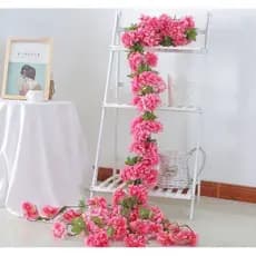 Cordão De Flores Primavera Outono 2m Artificial Plantas Folhagem Cerejeira