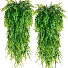 Pendente Samambaia Artificial 80cm Realista Planta Decoração Parede Flor Folhagem