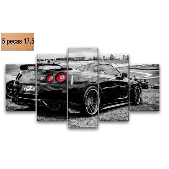 Quadro 5 peças Mosaico Carro Gtr Nissan