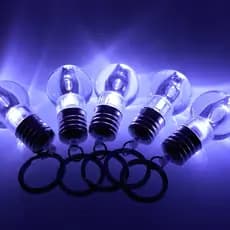 Kit 12 Chaveiros Lampada com Led Branco Frio Lembrancinhas/festa
