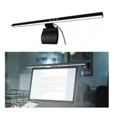 Luminária Usb Barra Led 3 Cores Luz Monitor Notebook Ajustar Preto