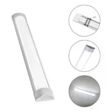 Luminária Linear Led 18W Tubular 60cm Slim Branco Frio 6500K Escritório Cozinha Sala Bivolt