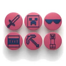 Kit 6 Peças  Minecraft premium Carimbos Brigadeiros