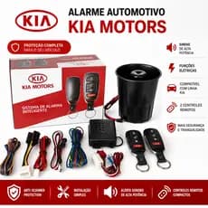 Alarme Automotivo Kia Motors Sistema Inteligente Universal 2 Controles Sirene Alta Potência