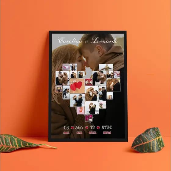 Quadros Decorativos Personalizados Para Namorados Casal Decoração De Quarto Sala