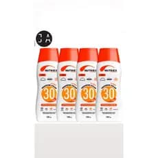 Kit 4 Protetor Solar Fps 30 120ml Nutriex 1/3 UVA UVB Bloqueador Solar Fator 30 Proteção Raios Solares Ultravioleta Sol
