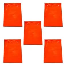 Kit C/ 5 Bandeirola P/ Escada Sinalização Laranja Reforçada