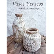 Dupla de Vasos Artesanais Rústicos Tendência Home Decor Potiche Decorativo Exclusivo