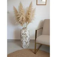 Vaso 60 cm Decorativo Artesanal Rústico Para Capim Dos Pampas Jarro Pote Tendência