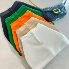 Short Saia Feminino Tecido Neoprene Forrado Modela o Corpo Não Transparece Outono/Inverno 2026