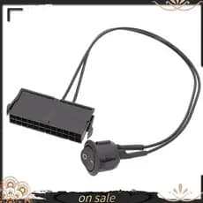 [Vendas Quentes Y] 24 Pinos Fêmea ATX PSU Testador De Fonte De Alimentação Jumper ON OFF Cabo Interruptor 18AWG 30 Cm