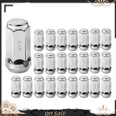 [Vendas Quentes Y] 24 Peças Porcas De Carro M14X1.5 Rosca Cone Assento Da Roda Do Acessórios Para 1999-2019