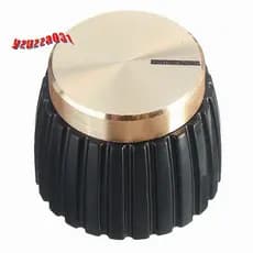 👑10x Guitar AMP Amplifier Knobs Push-on Black+Gold Cap for Marshall Amplifier